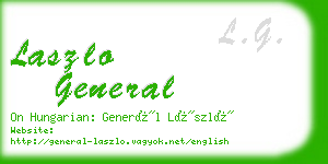 laszlo general business card